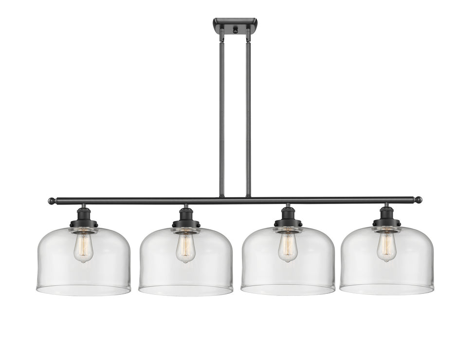 Innovations 916-4I-BK-G72-L Four Light Island Pendant, Matte Black