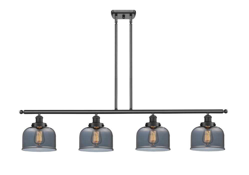 Innovations 916-4I-BK-G73 Four Light Island Pendant, Matte Black