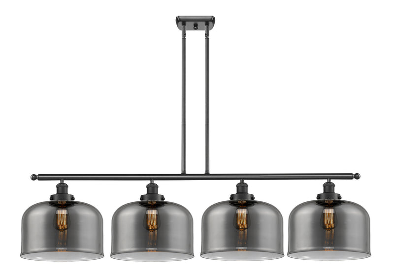 Innovations 916-4I-BK-G73-L Four Light Island Pendant, Matte Black