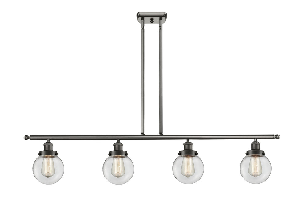 Innovations 916-4I-OB-G202-6 Four Light Island Pendant, Oil Rubbed Bronze