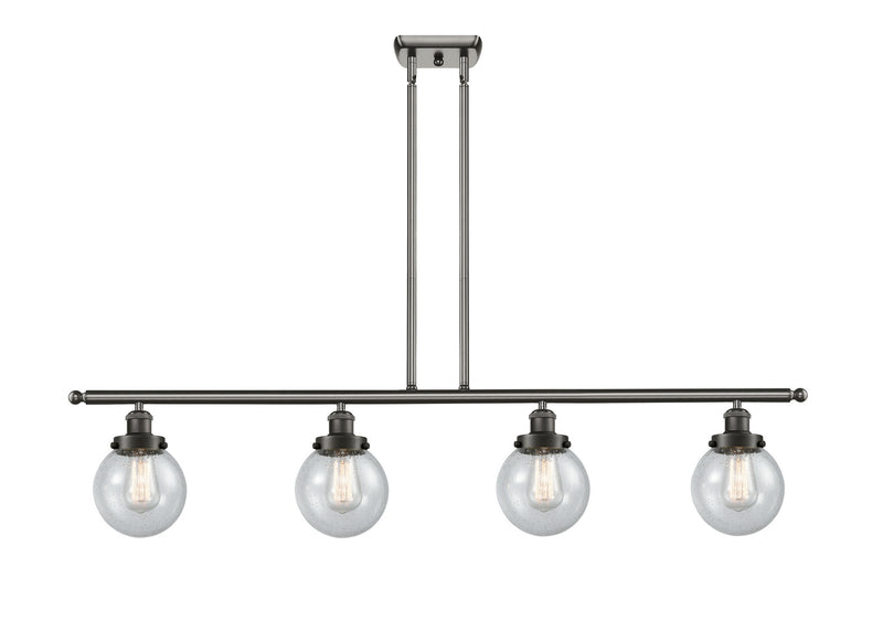 Innovations 916-4I-OB-G204-6 Four Light Island Pendant, Oil Rubbed Bronze