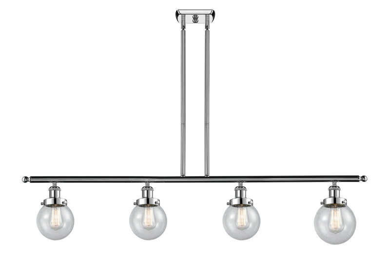 Innovations 916-4I-PC-G204-6 Four Light Island Pendant, Polished Chrome