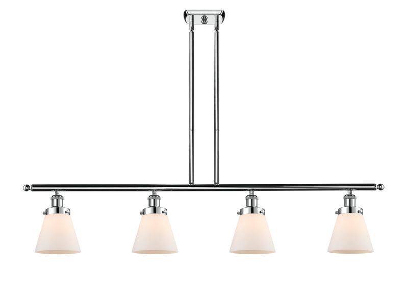 Innovations 916-4I-PC-G61 Four Light Island Pendant, Polished Chrome