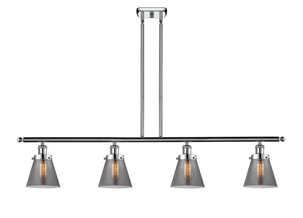 Innovations 916-4I-PC-G63 Four Light Island Pendant, Polished Chrome