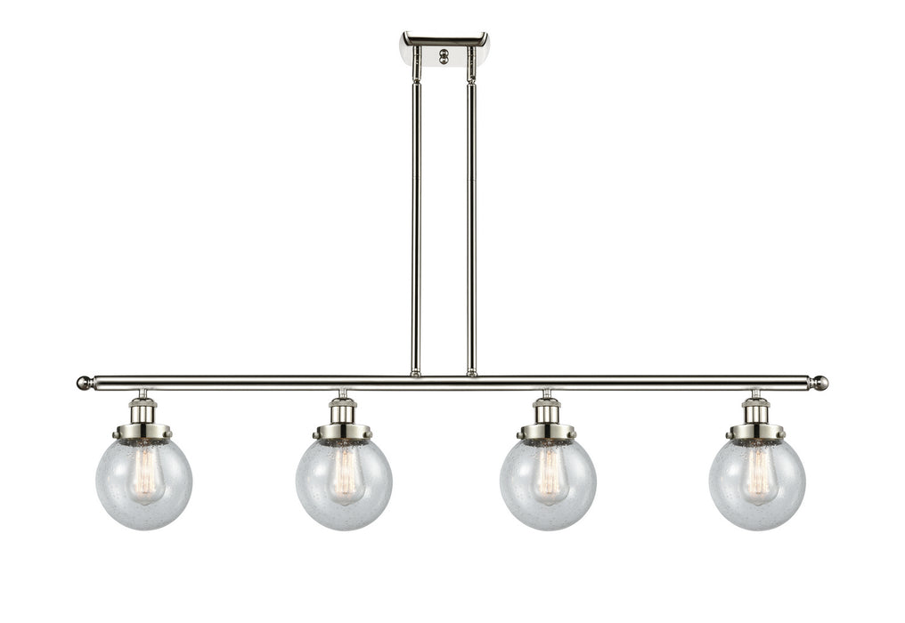 Innovations 916-4I-PN-G204-6-LED LED Island Pendant, Polished Nickel