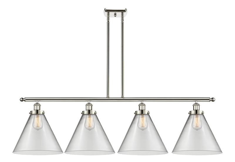 Innovations 916-4I-PN-G42-L Four Light Island Pendant, Polished Nickel