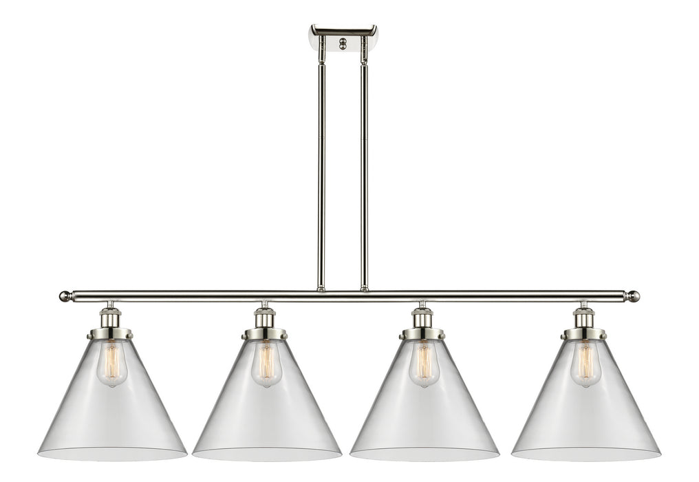 Innovations 916-4I-PN-G42-L Four Light Island Pendant, Polished Nickel