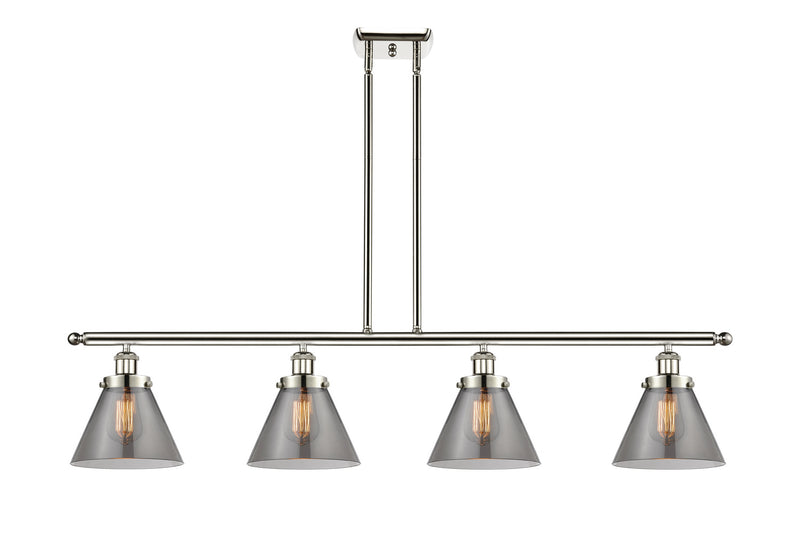 Innovations 916-4I-PN-G43 Four Light Island Pendant, Polished Nickel