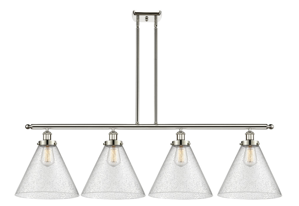 Innovations 916-4I-PN-G44-L Four Light Island Pendant, Polished Nickel