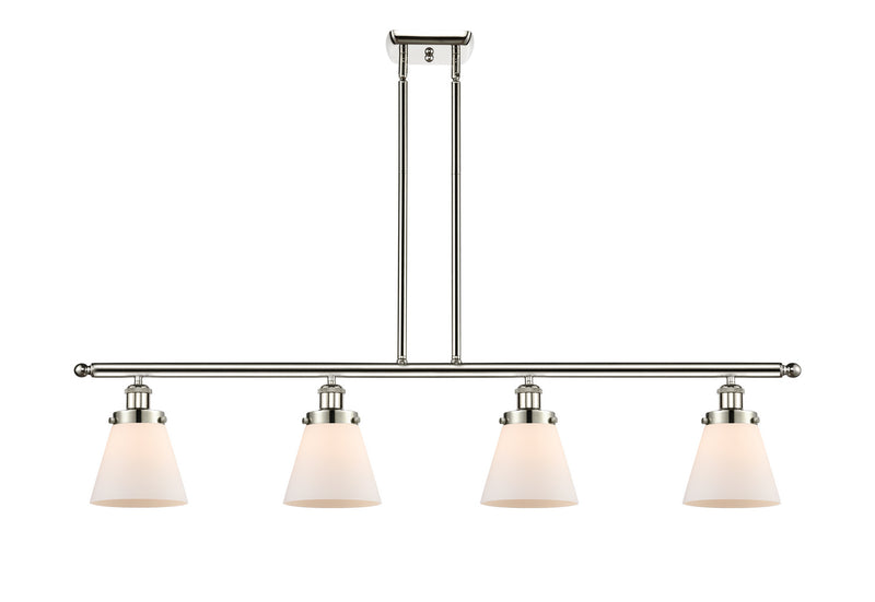 Innovations 916-4I-PN-G61 Four Light Island Pendant, Polished Nickel