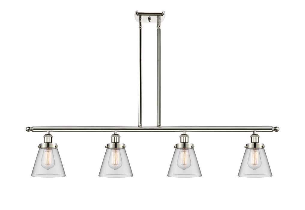 Innovations 916-4I-PN-G62 Four Light Island Pendant, Polished Nickel