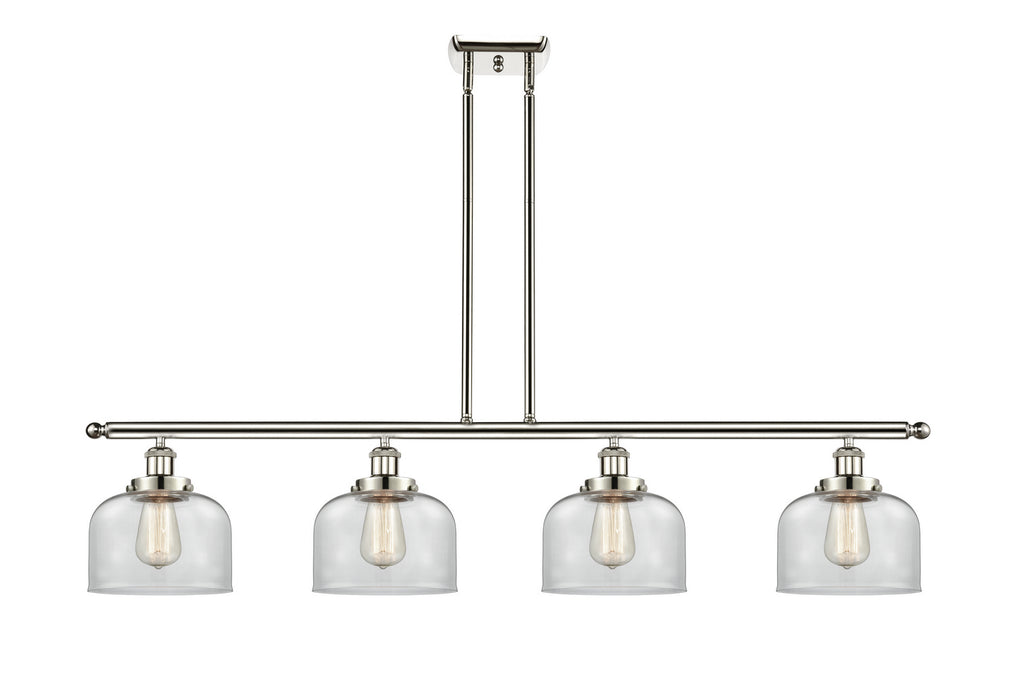 Innovations 916-4I-PN-G72 Four Light Island Pendant, Polished Nickel