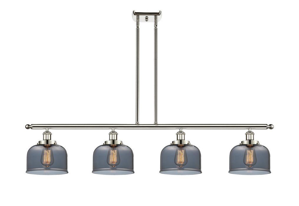 Innovations 916-4I-PN-G73 Four Light Island Pendant, Polished Nickel