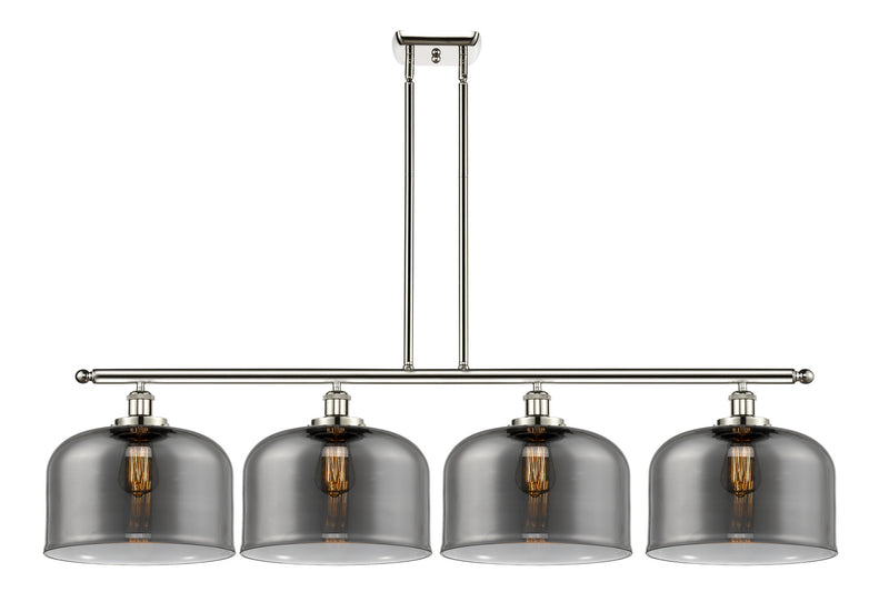 Innovations 916-4I-PN-G73-L Four Light Island Pendant, Polished Nickel