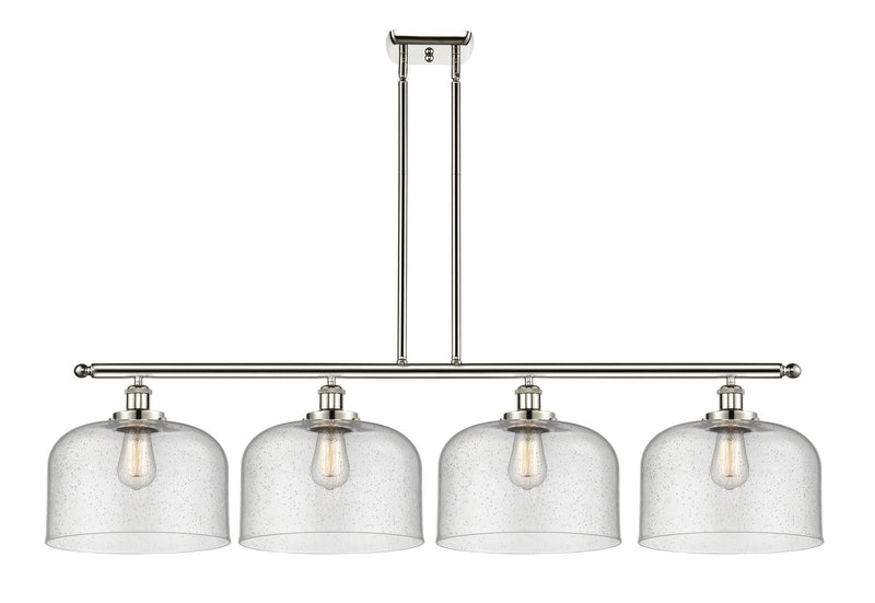 Innovations 916-4I-PN-G74-L Four Light Island Pendant, Polished Nickel