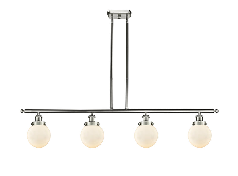 Innovations 916-4I-SN-G201-6 Four Light Island Pendant, Brushed Satin Nickel