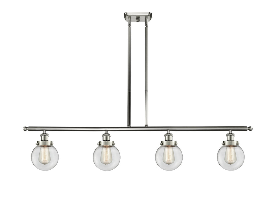 Innovations 916-4I-SN-G202-6 Four Light Island Pendant, Brushed Satin Nickel