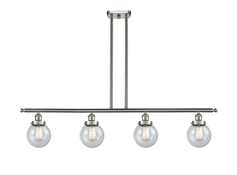 Innovations 916-4I-SN-G204-6 Four Light Island Pendant, Brushed Satin Nickel