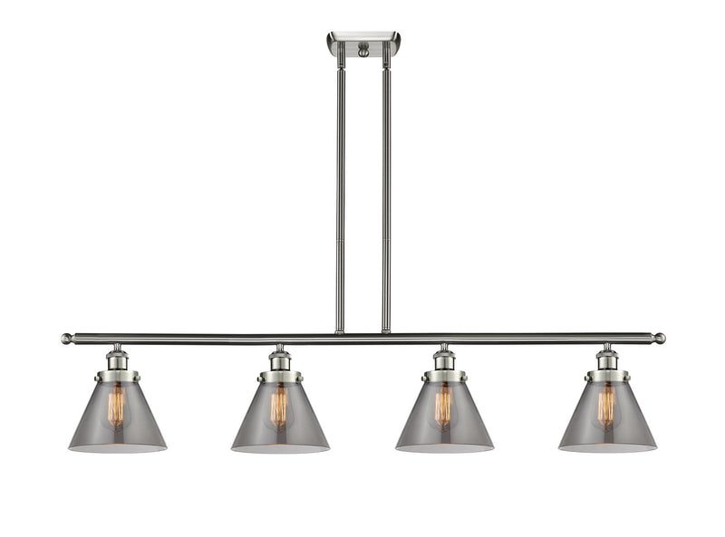 Innovations 916-4I-SN-G43 Four Light Island Pendant, Brushed Satin Nickel