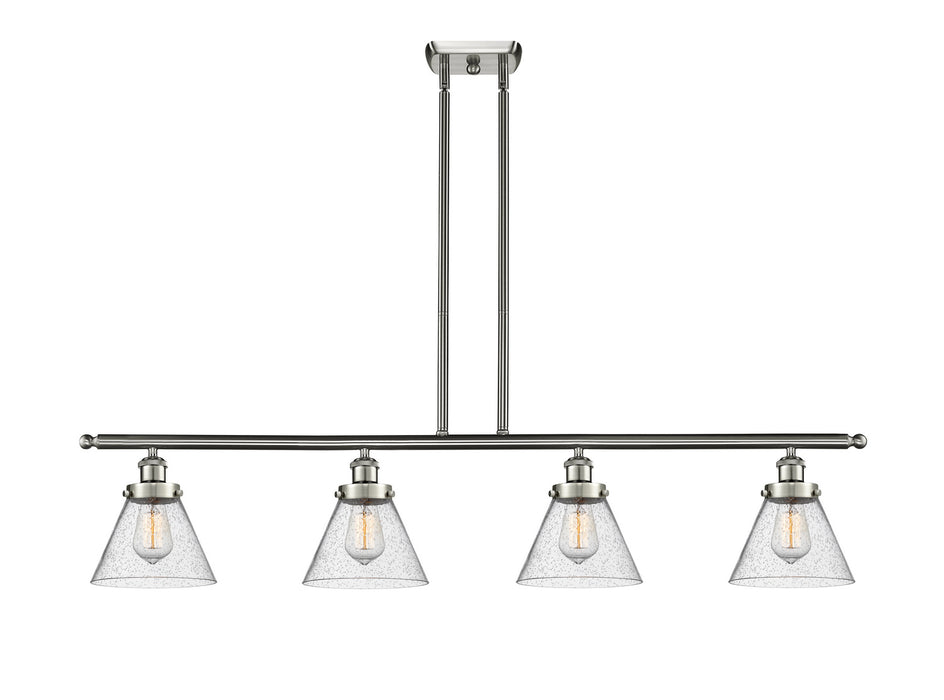 Innovations 916-4I-SN-G44 Four Light Island Pendant, Brushed Satin Nickel