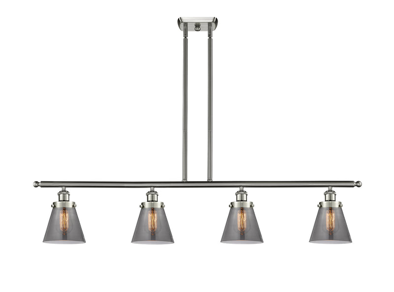 Innovations 916-4I-SN-G63 Four Light Island Pendant, Brushed Satin Nickel