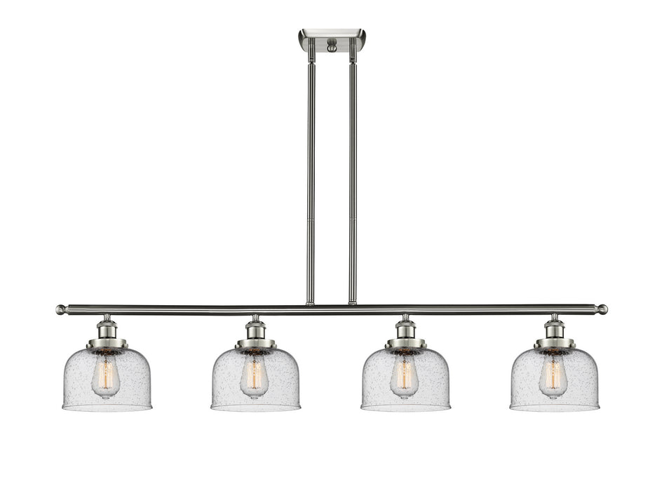 Innovations 916-4I-SN-G74 Four Light Island Pendant, Brushed Satin Nickel