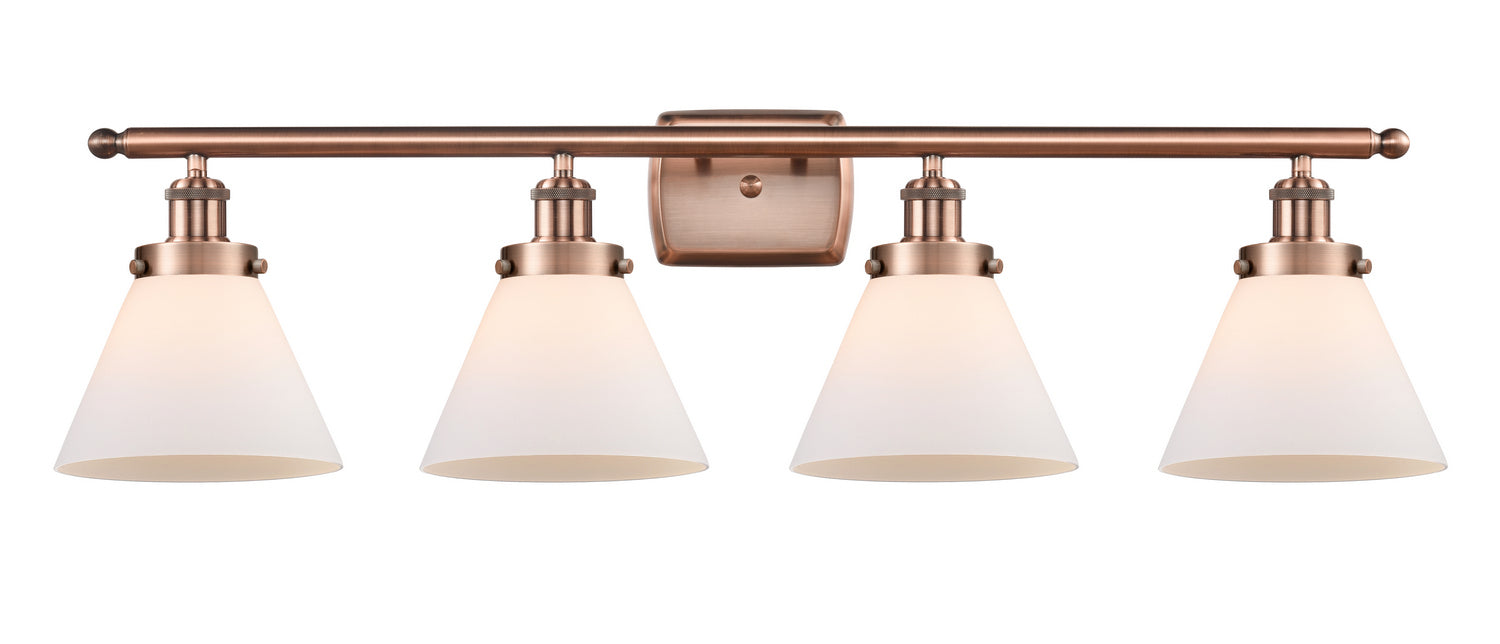 Innovations 916-4W-AC-G41 Four Light Bath Vanity, Antique Copper