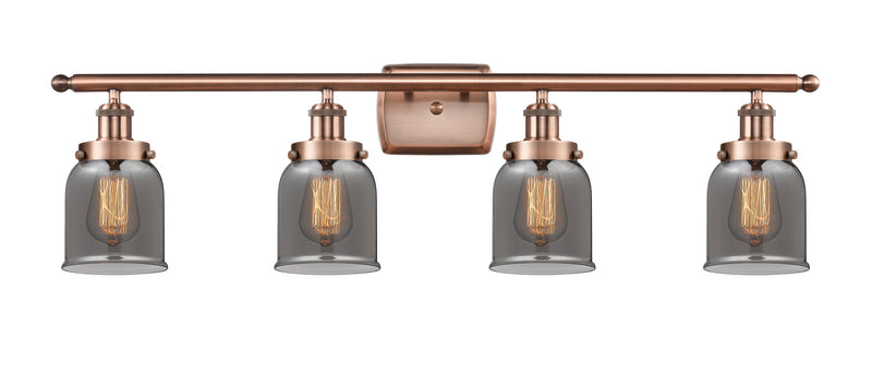 Innovations 916-4W-AC-G53 Four Light Bath Vanity, Antique Copper