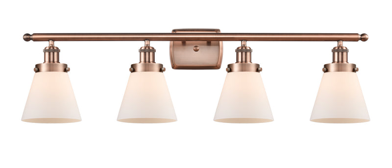 Innovations 916-4W-AC-G61 Four Light Bath Vanity, Antique Copper