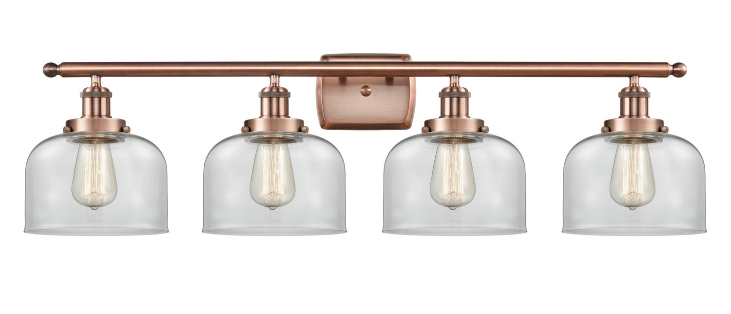 Innovations 916-4W-AC-G72 Four Light Bath Vanity, Antique Copper