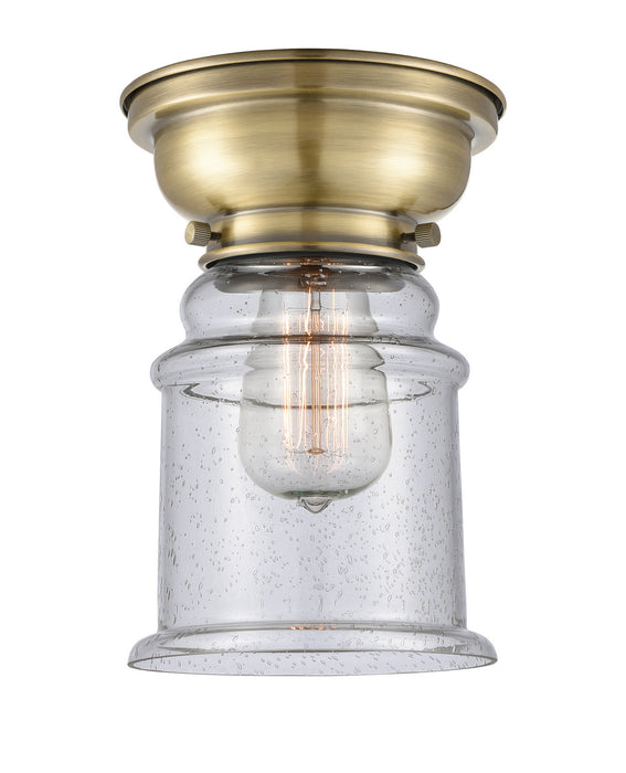 Innovations 623-1F-AB-G184 One Light Flush Mount, Antique Brass