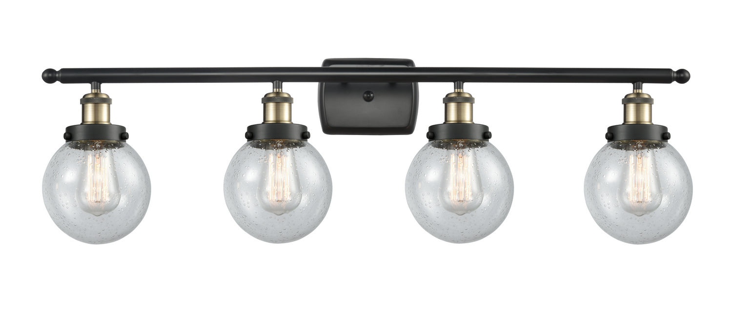 Innovations 916-4W-BAB-G204-6-LED LED Bath Vanity, Black Antique Brass
