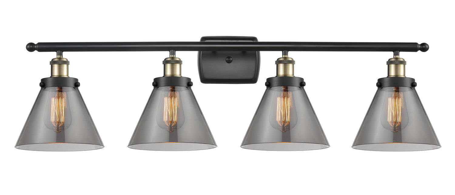 Innovations 916-4W-BAB-G43 Four Light Bath Vanity, Black Antique Brass