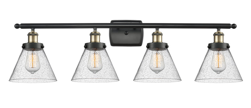 Innovations 916-4W-BAB-G44 Four Light Bath Vanity, Black Antique Brass