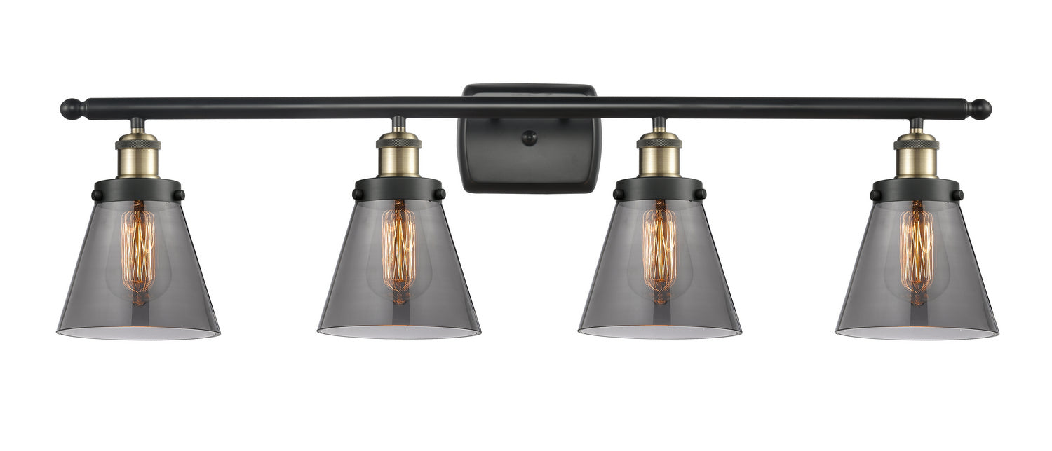 Innovations 916-4W-BAB-G63 Four Light Bath Vanity, Black Antique Brass