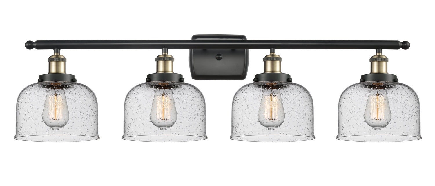 Innovations 916-4W-BAB-G74 Four Light Bath Vanity, Black Antique Brass