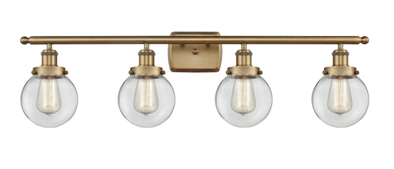 Innovations 916-4W-BB-G202-6-LED LED Bath Vanity, Brushed Brass