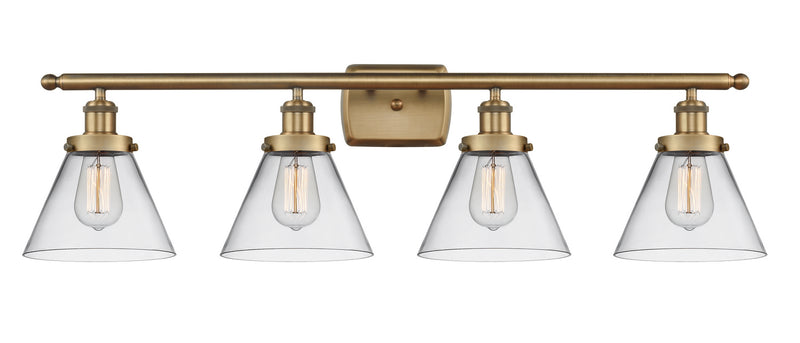 Innovations 916-4W-BB-G42 Four Light Bath Vanity, Brushed Brass
