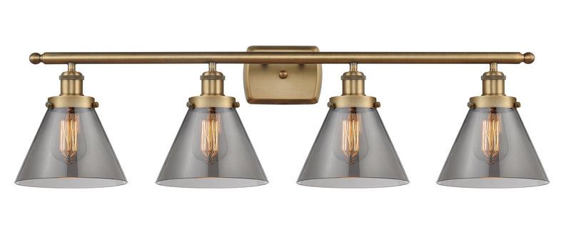 Innovations 916-4W-BB-G43 Four Light Bath Vanity, Brushed Brass