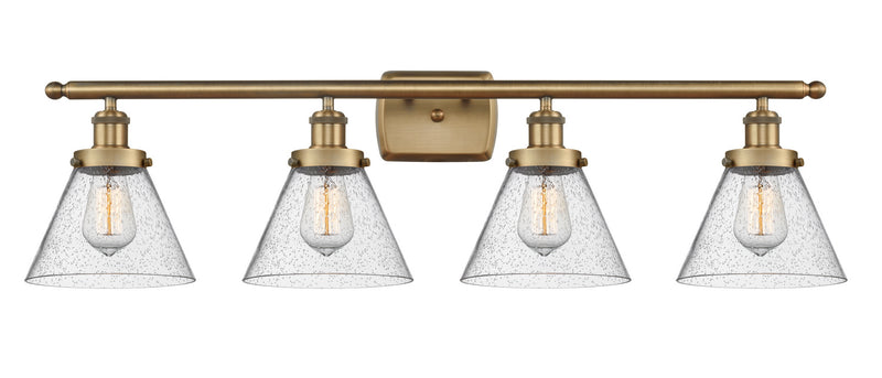Innovations 916-4W-BB-G44 Four Light Bath Vanity, Brushed Brass