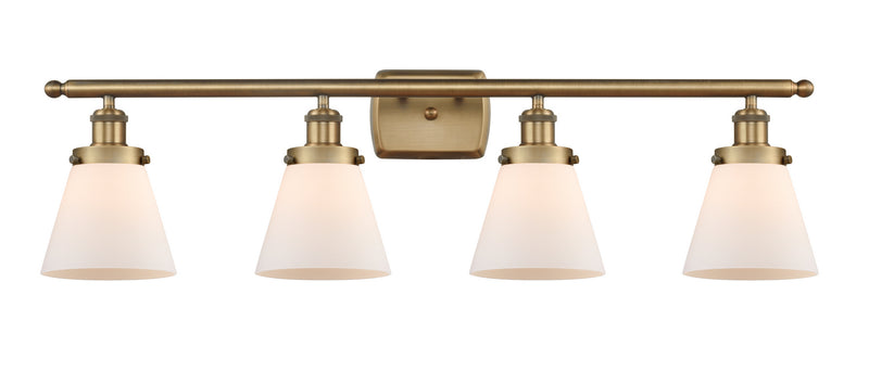 Innovations 916-4W-BB-G61 Four Light Bath Vanity, Brushed Brass