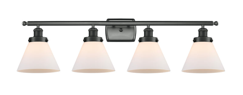 Innovations 916-4W-BK-G41 Four Light Bath Vanity, Matte Black