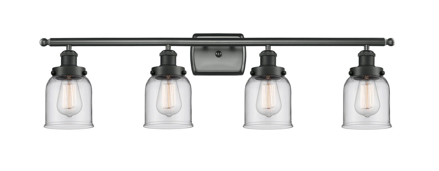 Innovations 916-4W-BK-G52 Four Light Bath Vanity, Matte Black