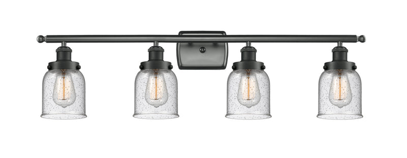 Innovations 916-4W-BK-G54 Four Light Bath Vanity, Matte Black