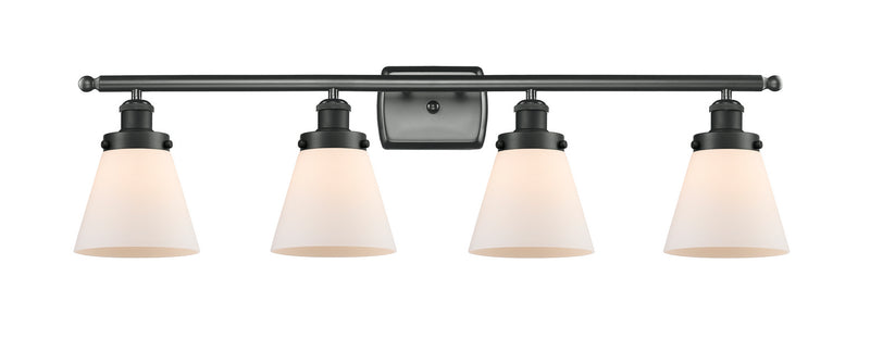 Innovations 916-4W-BK-G61 Four Light Bath Vanity, Matte Black