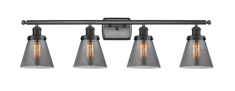 Innovations 916-4W-BK-G63 Four Light Bath Vanity, Matte Black