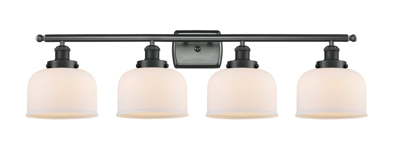 Innovations 916-4W-BK-G71 Four Light Bath Vanity, Matte Black