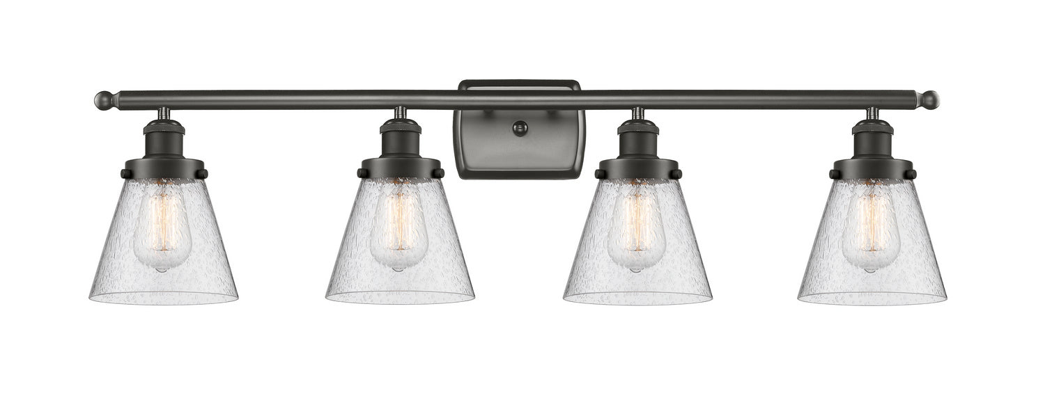 Innovations 916-4W-OB-G64 Four Light Bath Vanity, Oil Rubbed Bronze