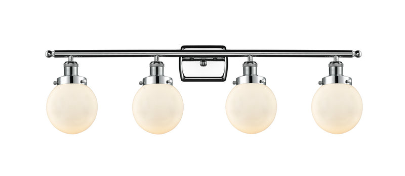 Innovations 916-4W-PC-G201-6 Four Light Bath Vanity, Polished Chrome