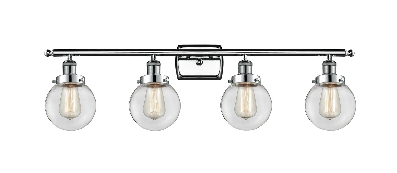Innovations 916-4W-PC-G202-6-LED LED Bath Vanity, Polished Chrome